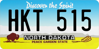 ND license plate HKT515