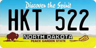 ND license plate HKT522