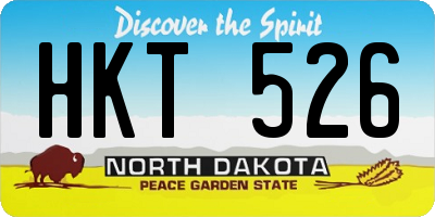 ND license plate HKT526
