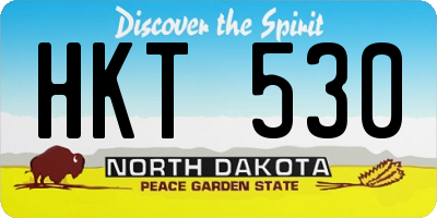ND license plate HKT530