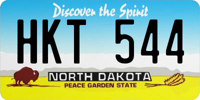 ND license plate HKT544
