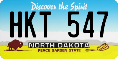 ND license plate HKT547