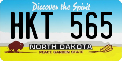 ND license plate HKT565