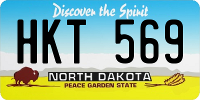 ND license plate HKT569