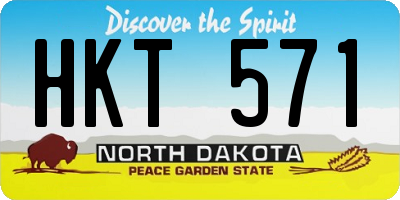 ND license plate HKT571