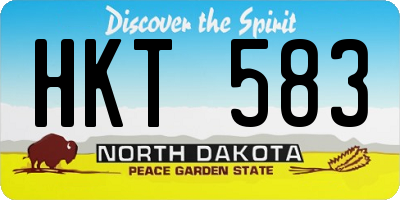 ND license plate HKT583