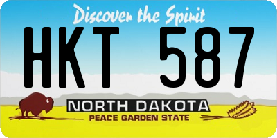 ND license plate HKT587