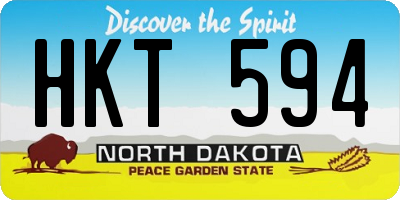 ND license plate HKT594
