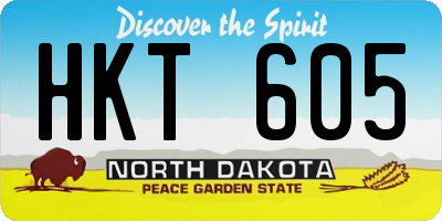 ND license plate HKT605