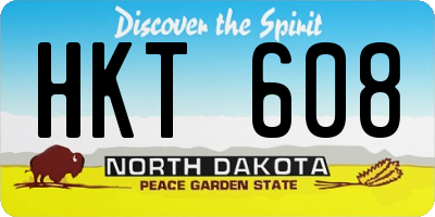 ND license plate HKT608