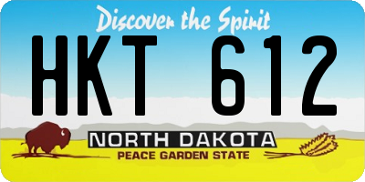 ND license plate HKT612