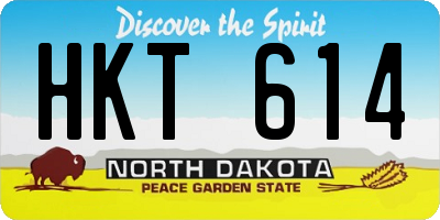 ND license plate HKT614