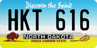 ND license plate HKT616