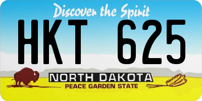 ND license plate HKT625