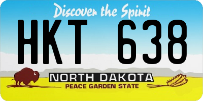 ND license plate HKT638