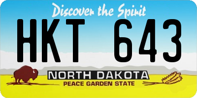 ND license plate HKT643