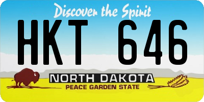 ND license plate HKT646
