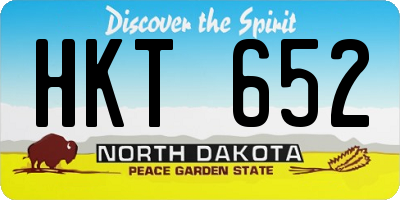 ND license plate HKT652