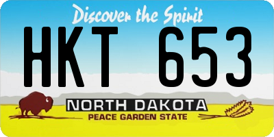 ND license plate HKT653