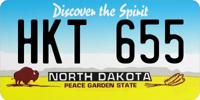 ND license plate HKT655
