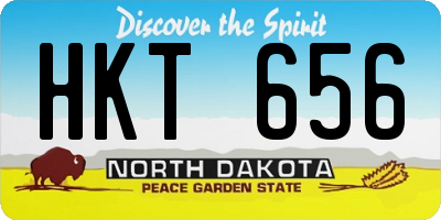 ND license plate HKT656
