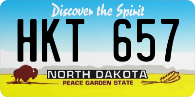 ND license plate HKT657