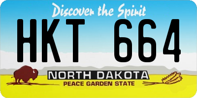 ND license plate HKT664