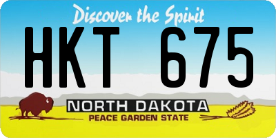 ND license plate HKT675