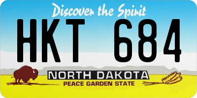 ND license plate HKT684