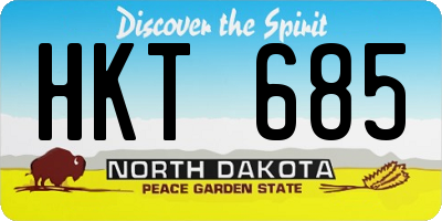 ND license plate HKT685