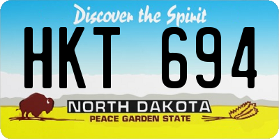 ND license plate HKT694