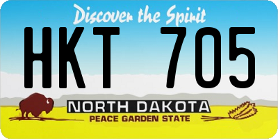ND license plate HKT705