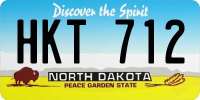 ND license plate HKT712