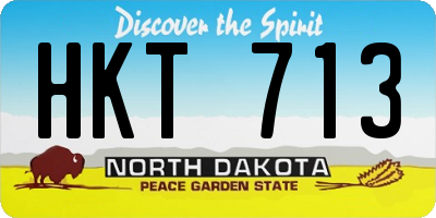 ND license plate HKT713