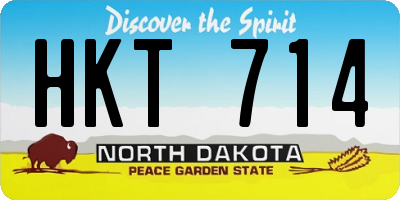 ND license plate HKT714