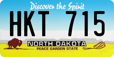 ND license plate HKT715