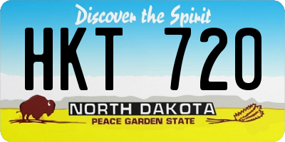 ND license plate HKT720