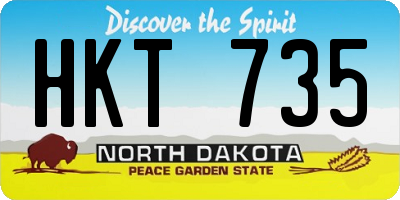 ND license plate HKT735