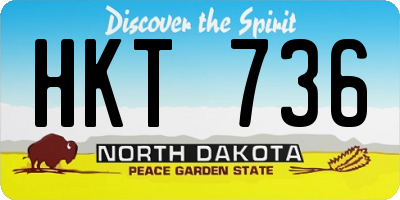 ND license plate HKT736