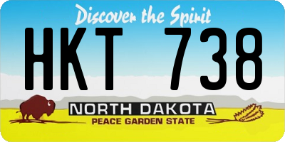 ND license plate HKT738