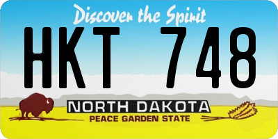 ND license plate HKT748