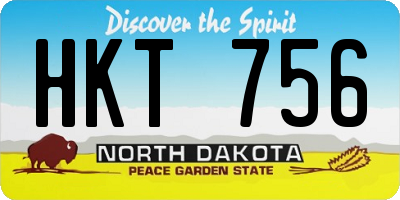 ND license plate HKT756