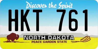 ND license plate HKT761