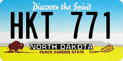 ND license plate HKT771