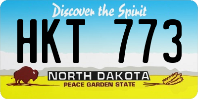 ND license plate HKT773