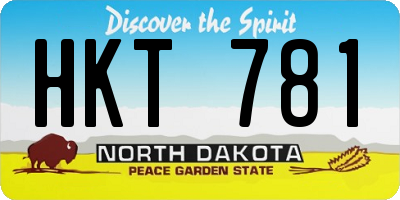 ND license plate HKT781