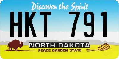ND license plate HKT791