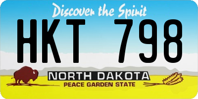 ND license plate HKT798