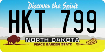 ND license plate HKT799