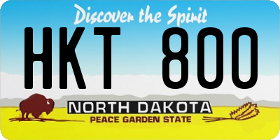 ND license plate HKT800